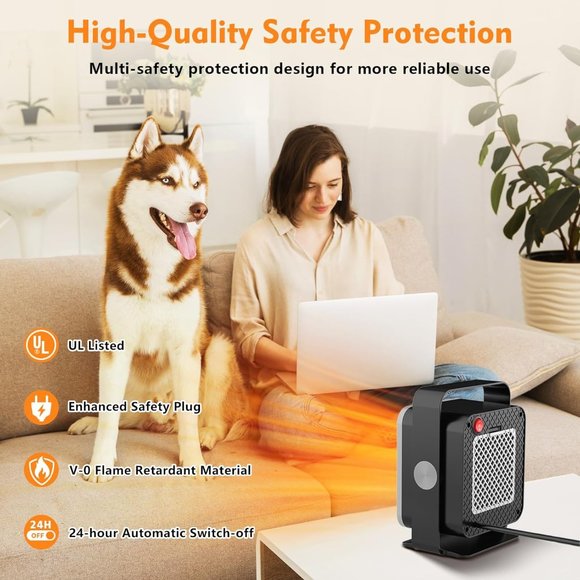 Small Portable‎ Space Heater 400W/600W - Picture 4 of 9